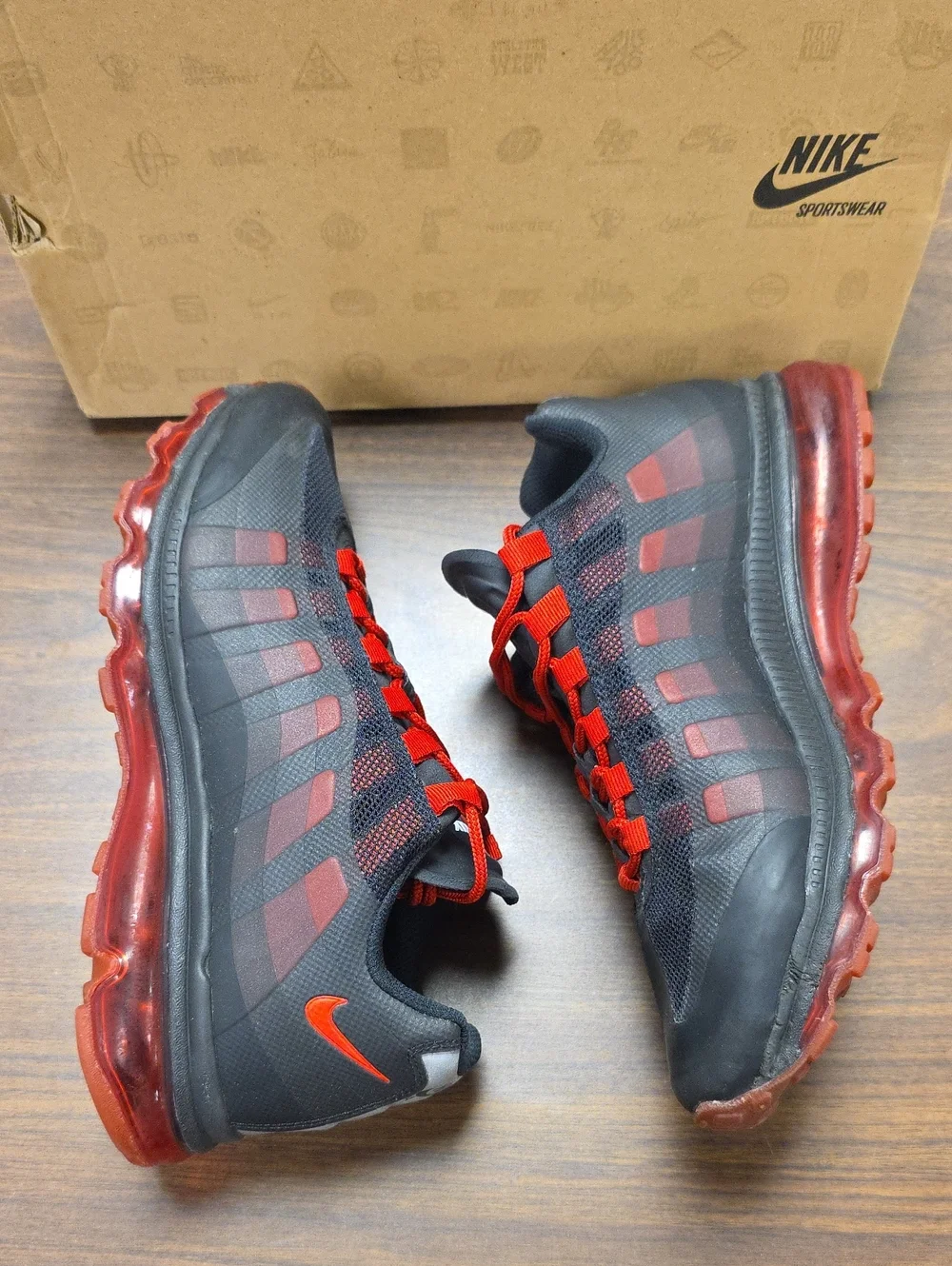 Nike Air Max 95(+) BB WTM (2013) Black/Sport Red 511307-061 Men's 8.5